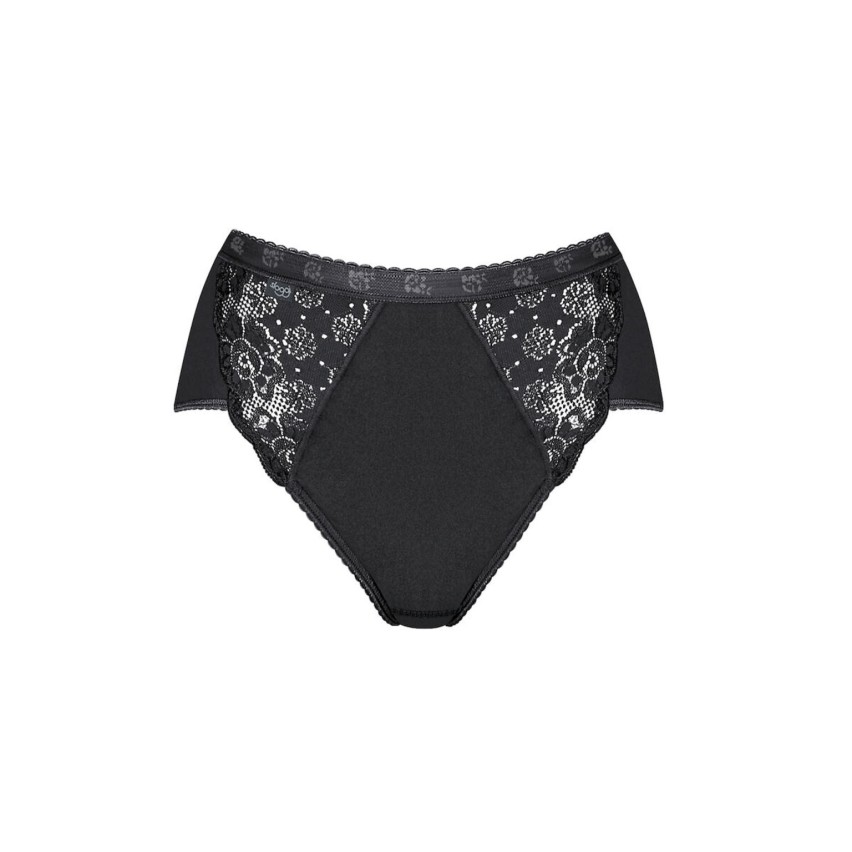 Slip donna sloggi chic midi cotone e pizzo 2 pezzi