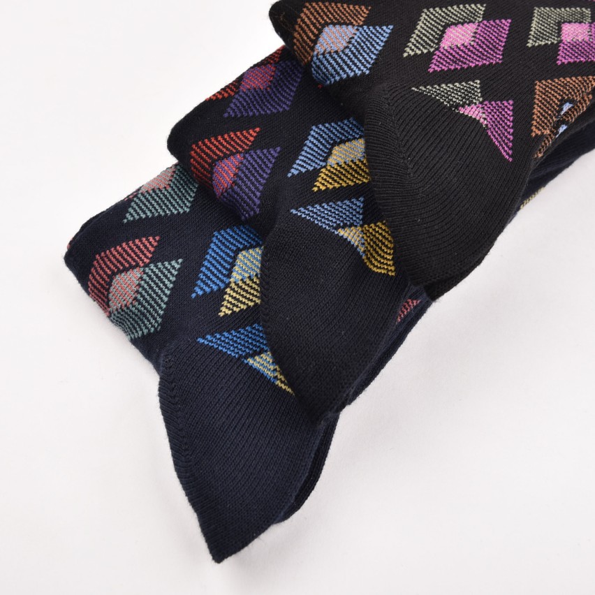 Calze Enrico Coveri caldo cotone lunghe Color line var. C 3 paia