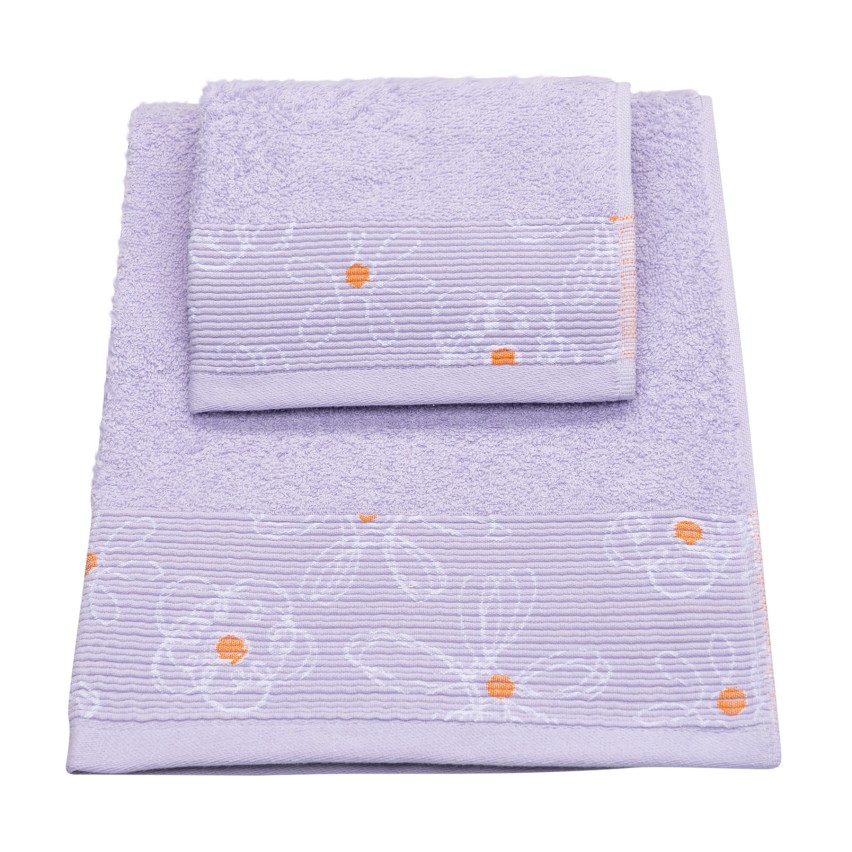 Vingi set asciugamani viso + ospite cotone Colors 