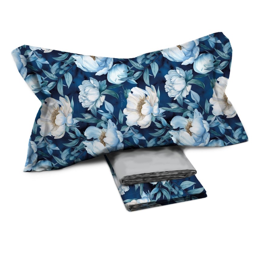Completo letto fantasia floreale percalle di cotone Enrico Coveri lunan
