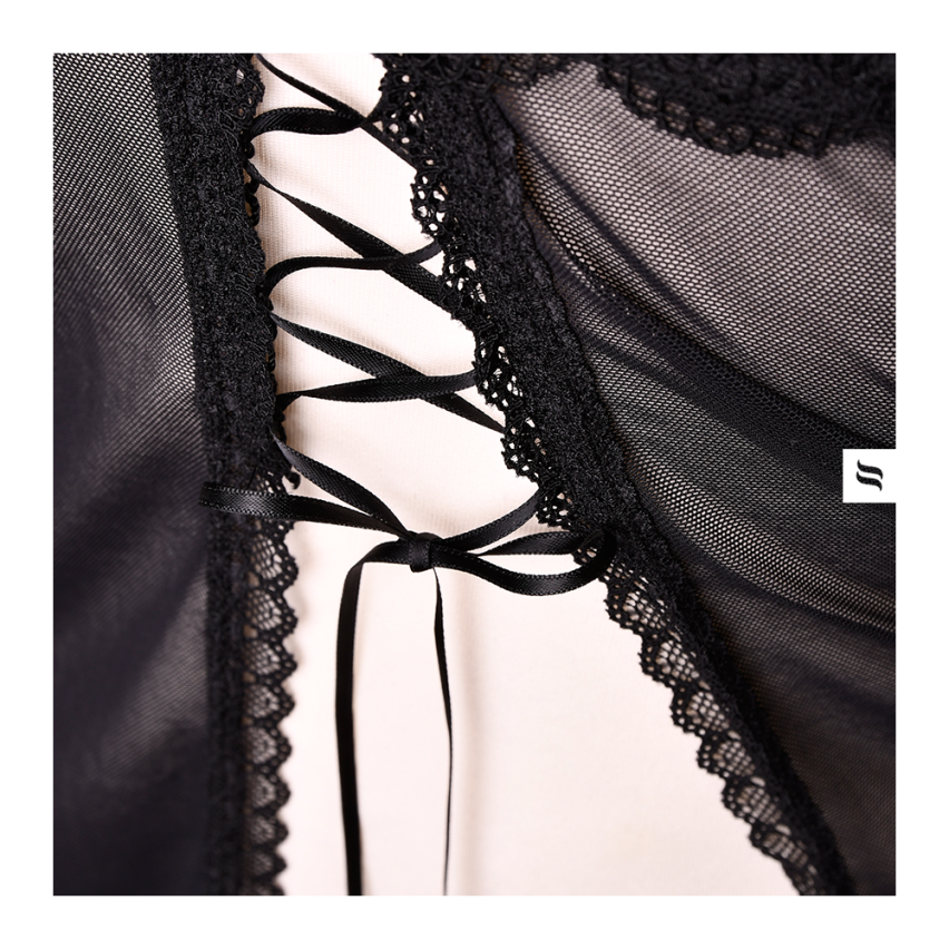 Sexy set reggiseno reggicalze perizoma Obsessive Contica set in pizzo