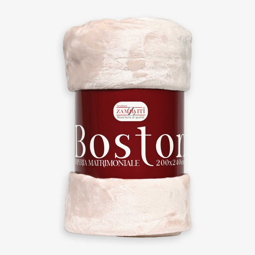 Plaid caldissimo in pile coral Zambaiti Boston 
