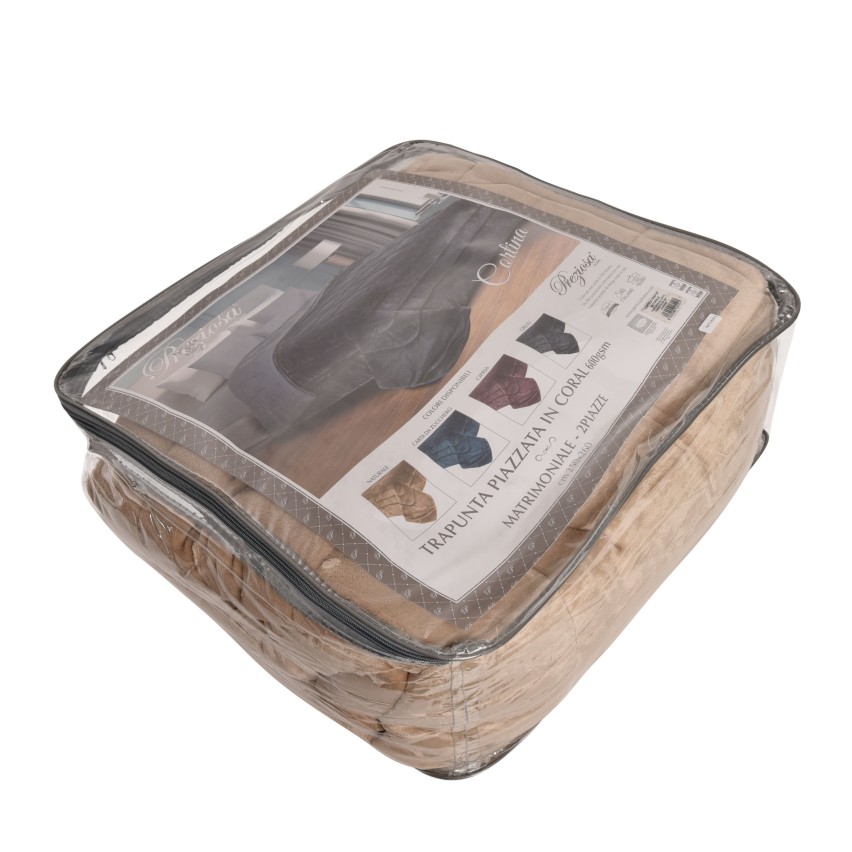 Trapunta piumone coral invernale Preziosa Cortina 600gsm