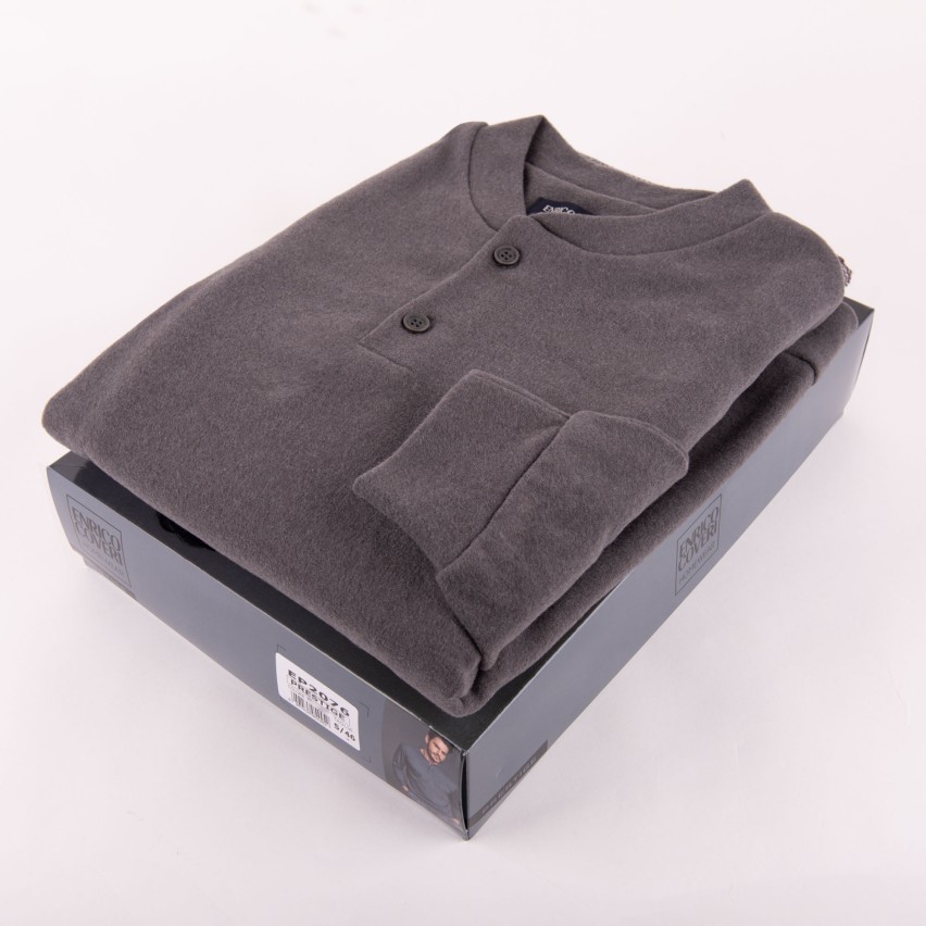 Pigiama uomo invernale Enrico Coveri EP2076 grigio punto milano