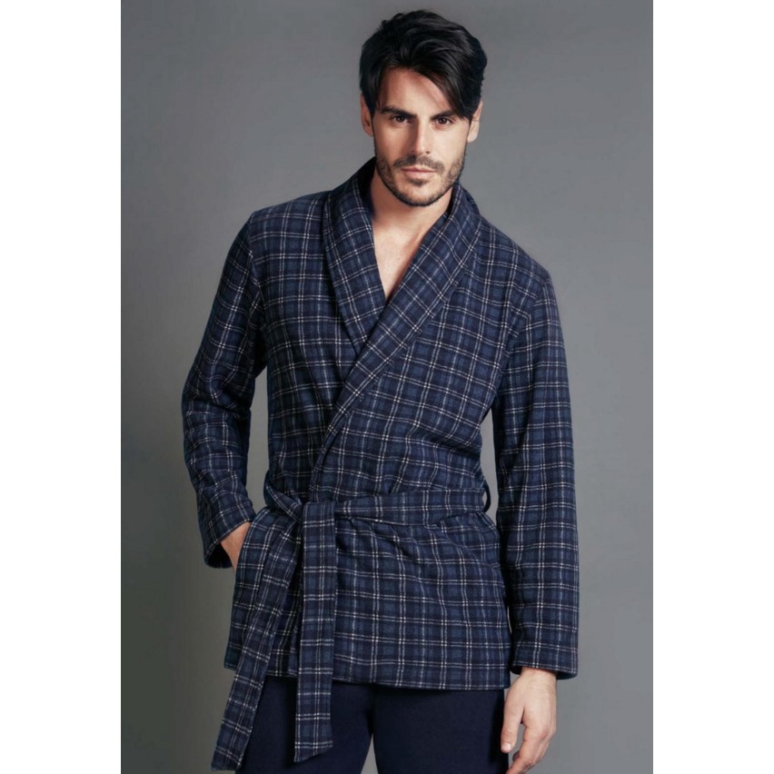 Vestaglia uomo Enrico Coveri ep5050 da camera corta punto milano quadri 