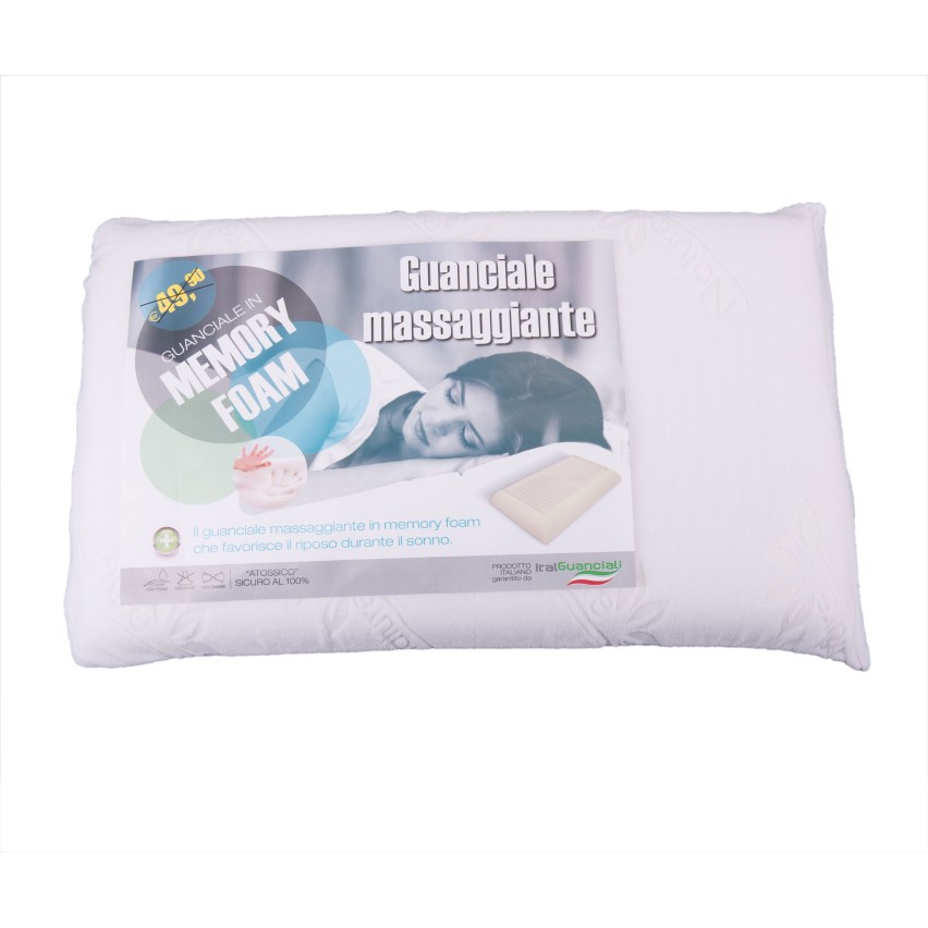 Cuscino ItalGuanciali memory foam guanciale anatomico made in Italy
