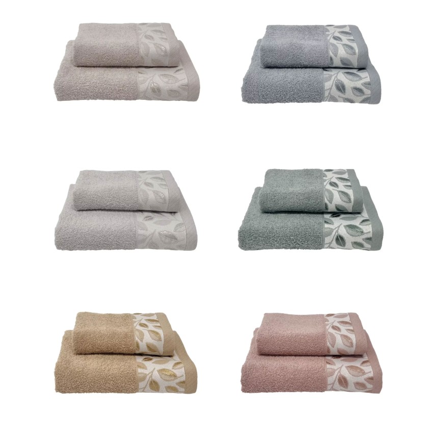 Vingi set asciugamani viso + ospite Dana cotone