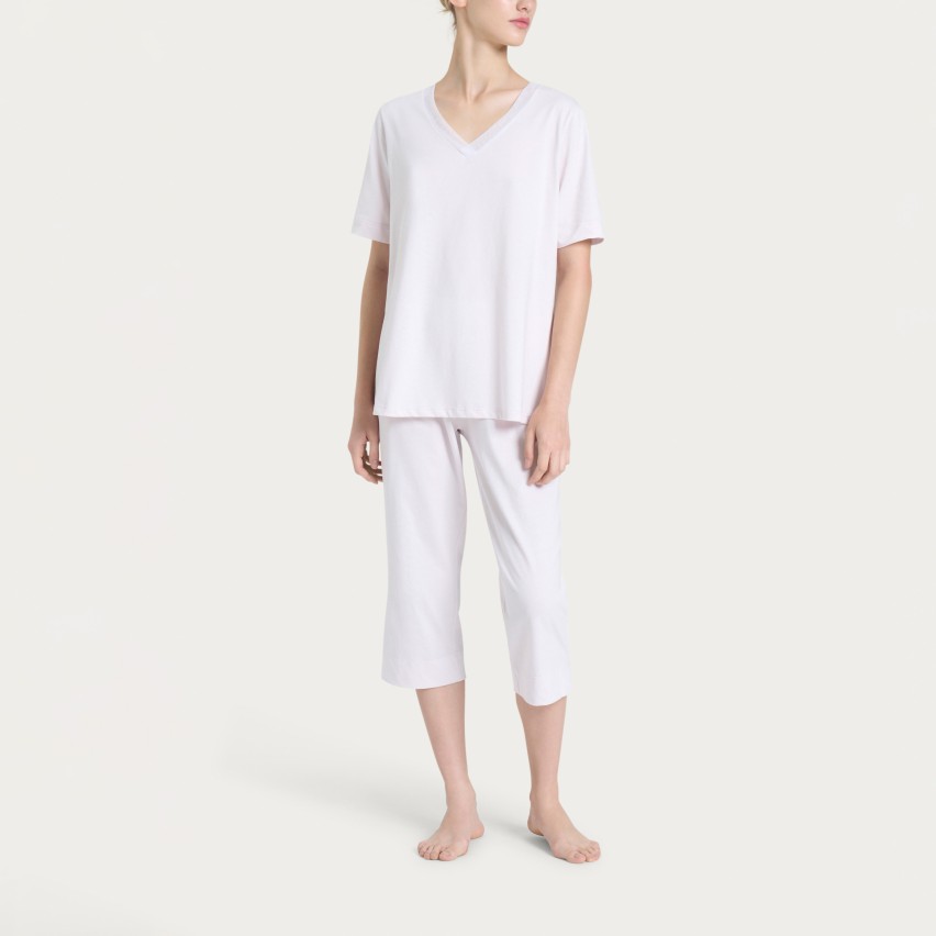 Pigiama Donna pantalone pinocchietto 100% cotone Ragno DP26NB