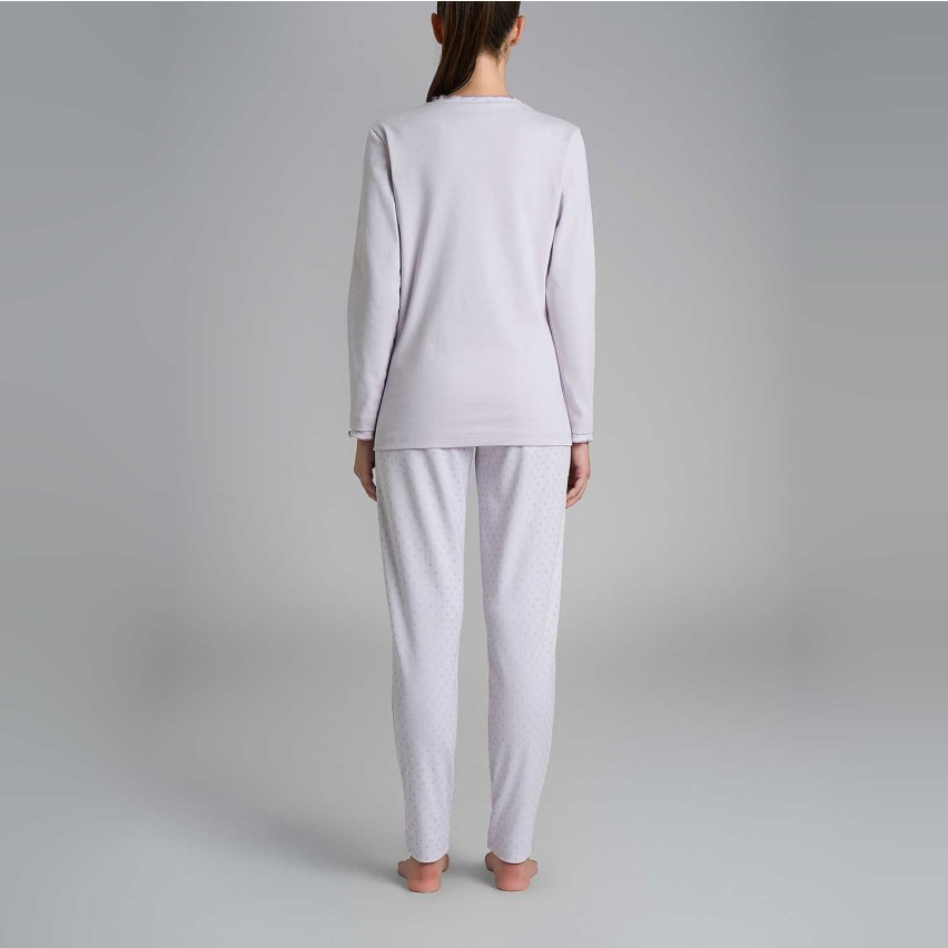 Pigiama donna rouches caldo cotone Ragno DR66N1