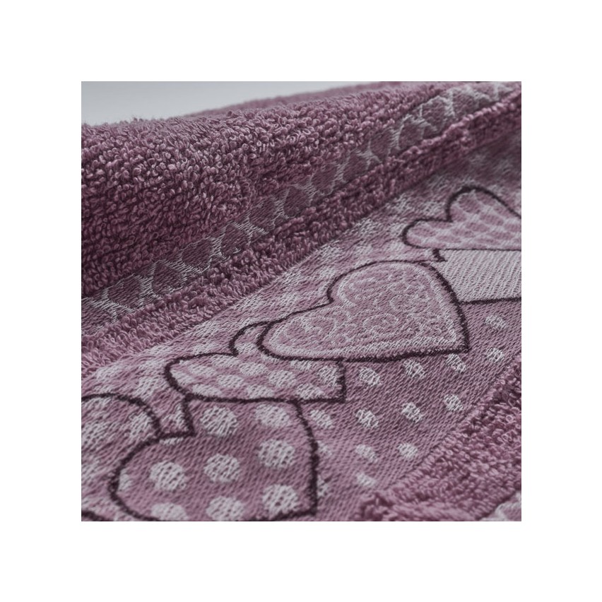 Vingi set asciugamani viso + ospite cotone Dream rosa antico