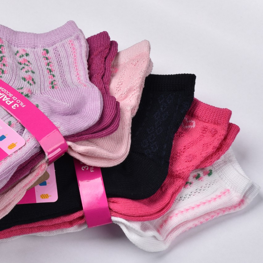 Meritex Calzini corti Bambina 7579 in cotone 6 paia