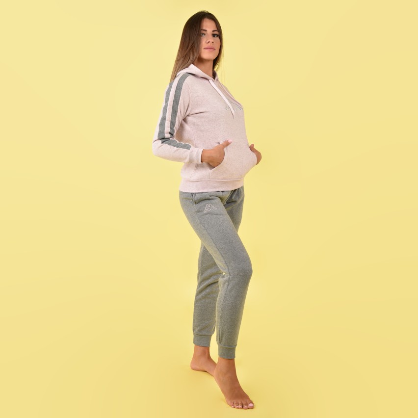 Tuta donna felpata sportiva Kappa KWW22253 rosa