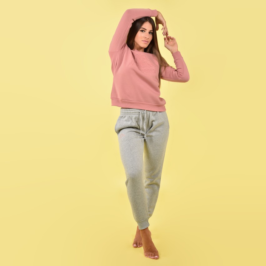 Pigiama donna Kappa KWW22250 stile tuta felpata rosa