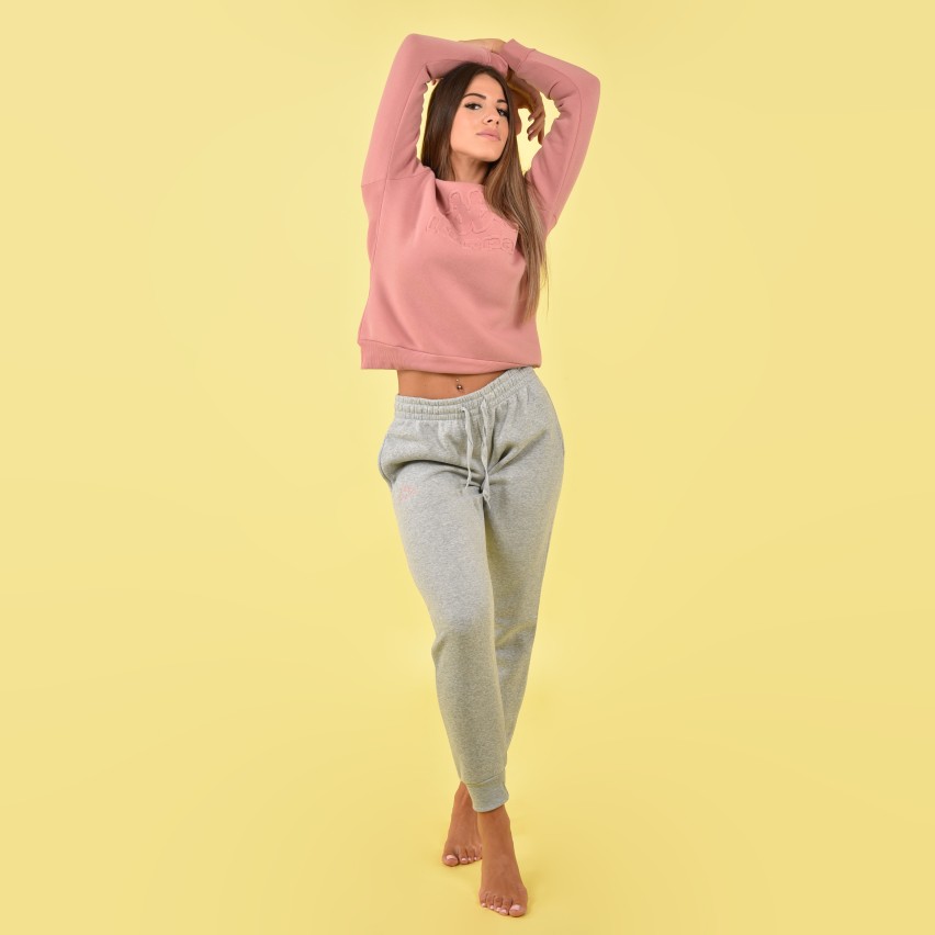 Pigiama donna Kappa KWW22250 stile tuta felpata rosa