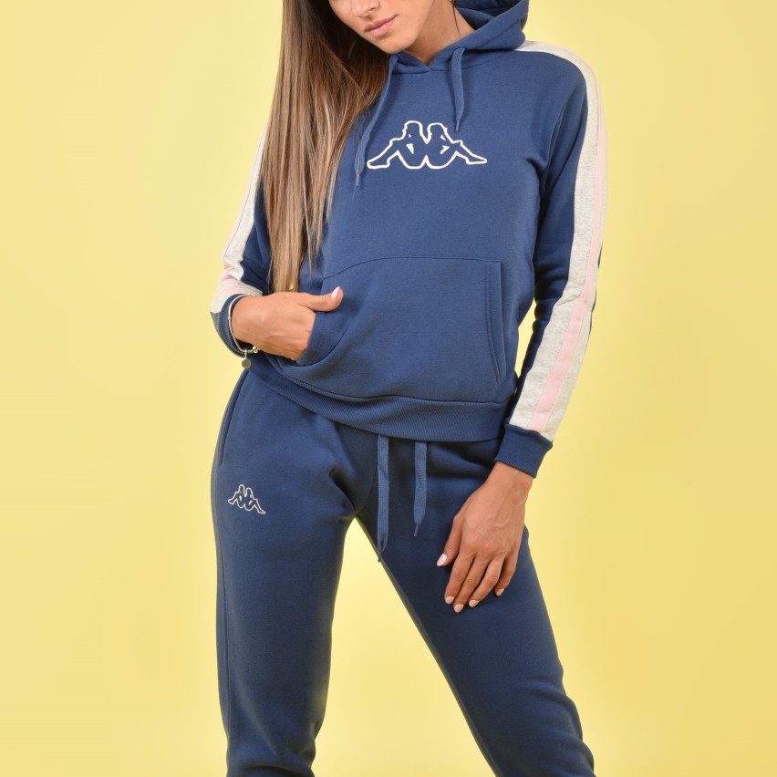 Tuta young ragazza felpata sportiva Kappa KWW22253-Y bluette