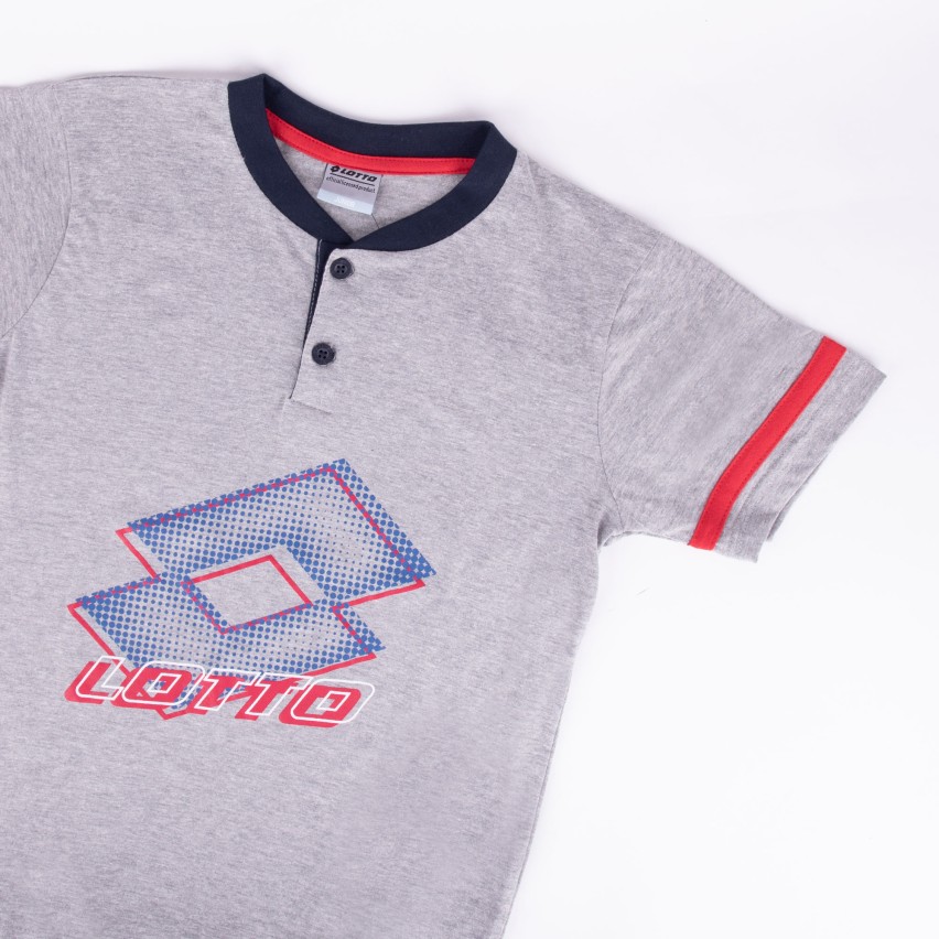 Pigiama ragazzo Lotto LP8025 corto cotone grigio melange