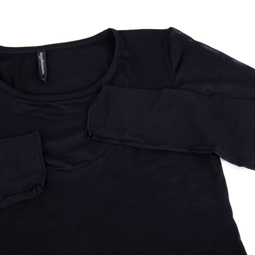 Maglia donna Rossoporpora DB720 manica lunga con tulle