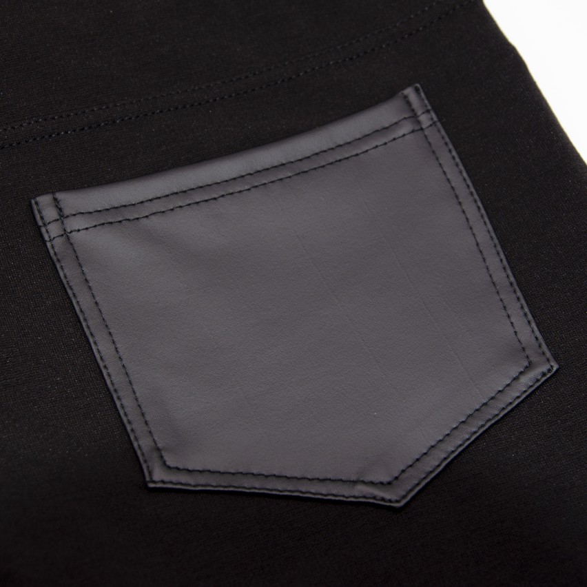 Leggins donna Sisi Easy Rock eco pelle nero