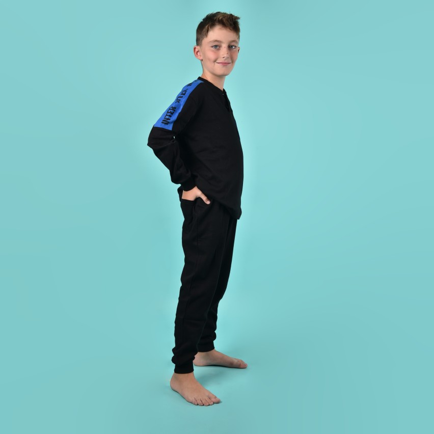 Pigiama bambino Inter calcio caldo cotone B2IN15131 nero