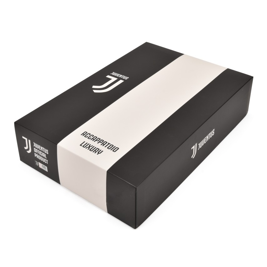 Accappatoio Premium JUVENTUS Ufficiale in microspugna con Cappuccio e Cintura