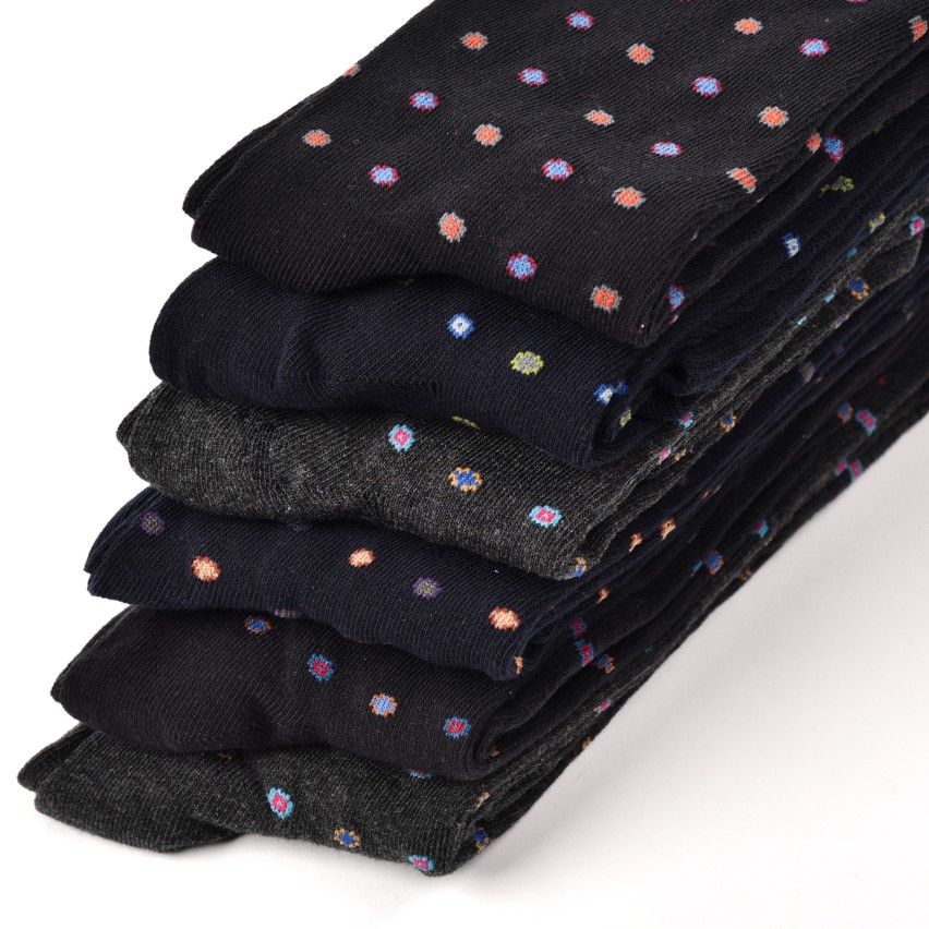Calze uomo pois  lunghe caldo cotone Meritex 1244 6 paia