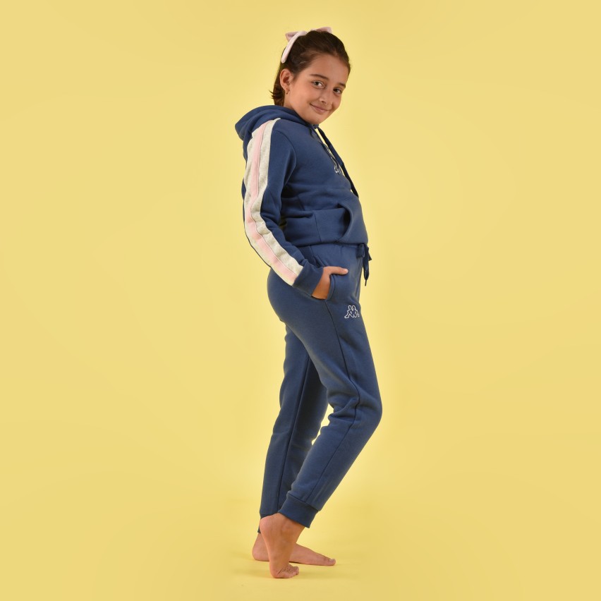Tuta young ragazza felpata sportiva Kappa KWW22253-Y bluette