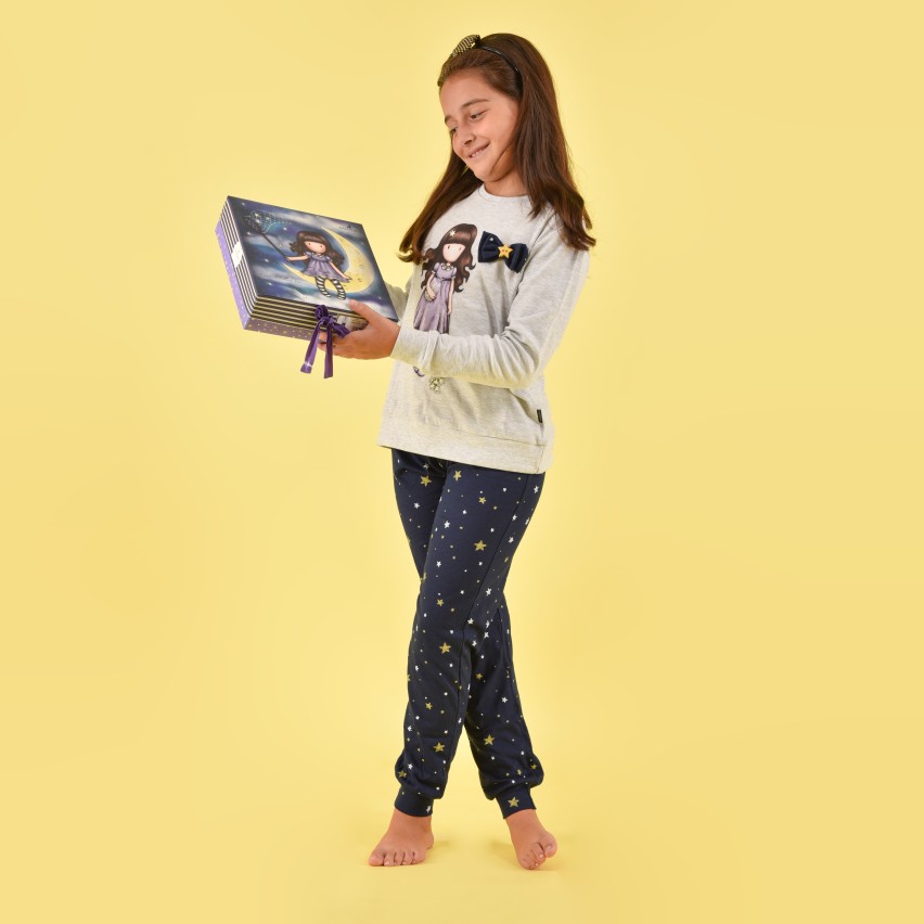 Pigiama bambina invernale Santoro Gorjuss 56624 caldo cotone
