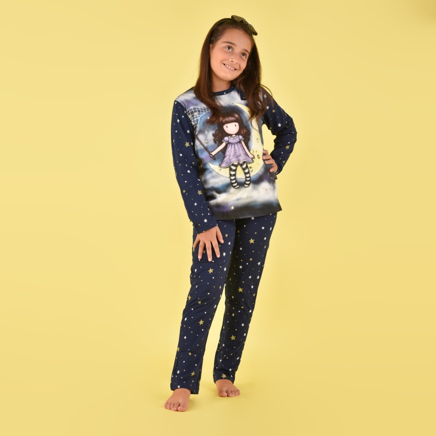 Pigiama bambina invernale Santoro Gorjuss 56625 caldo cotone