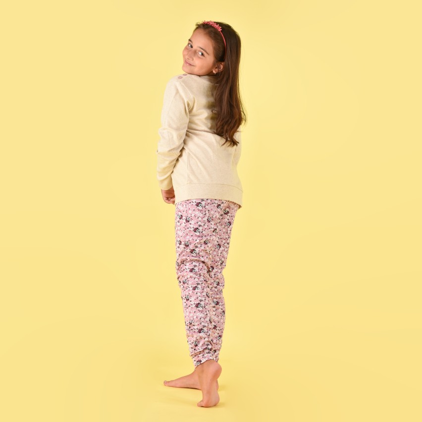 Pigiama bambina invernale Disney minnie 56462 caldo cotone