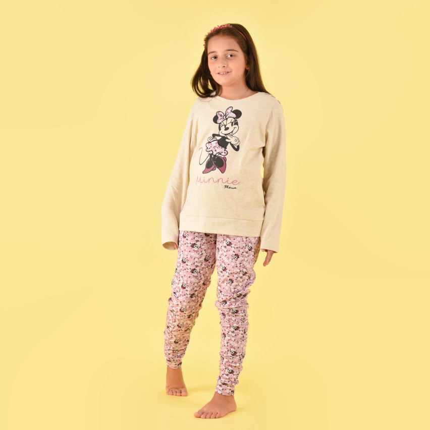 Pigiama bambina invernale Disney minnie 56462 caldo cotone