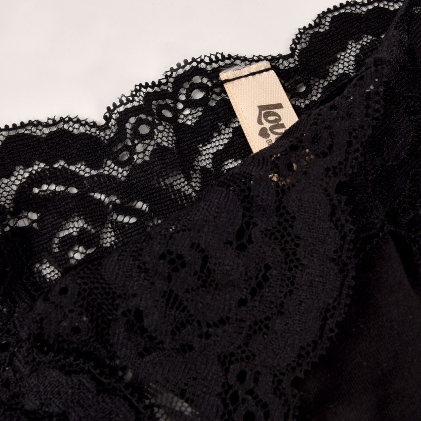 Brasiliana Love And Bra Fiammetta con pizzo floreale nero