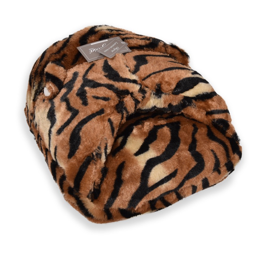 Scaldapiedi pantofolone peluche Preziosa 0016 tigre