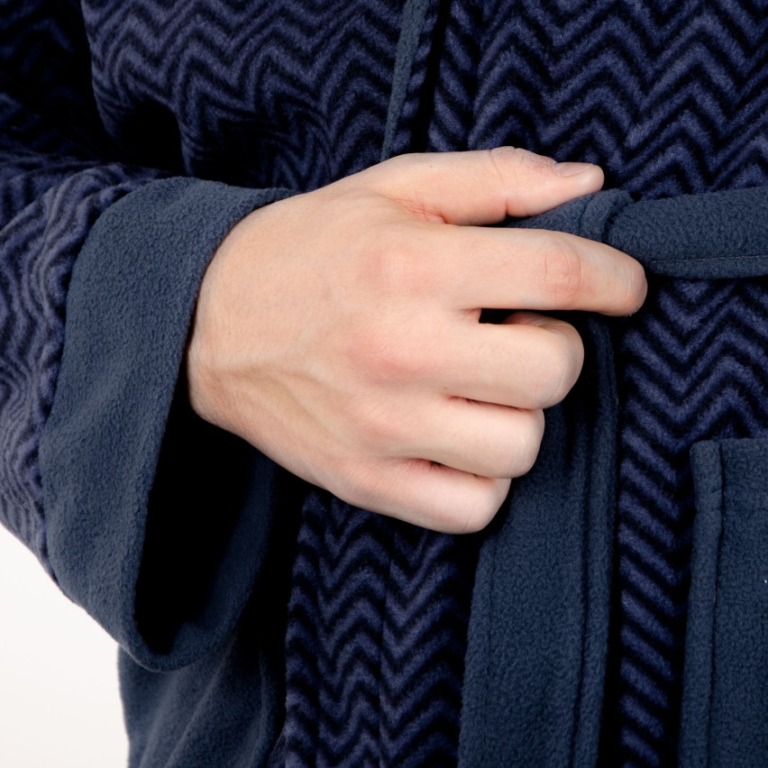 Vestaglia corta uomo invernale Cippi 4873 micro pile blu navy