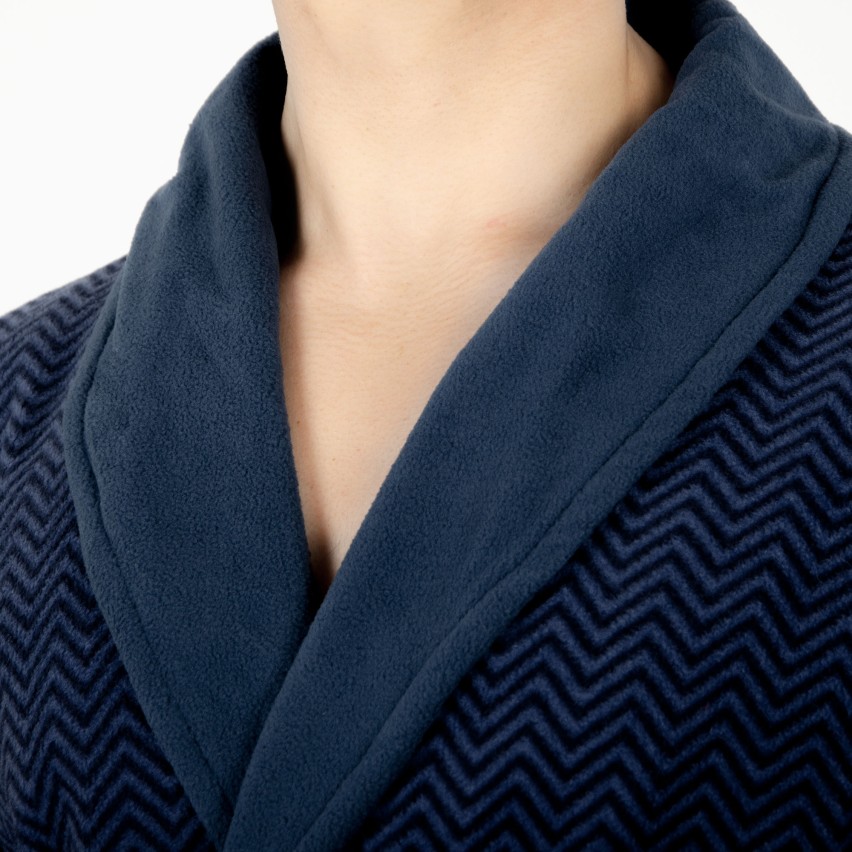 Vestaglia corta uomo invernale Cippi 4873 micro pile blu navy
