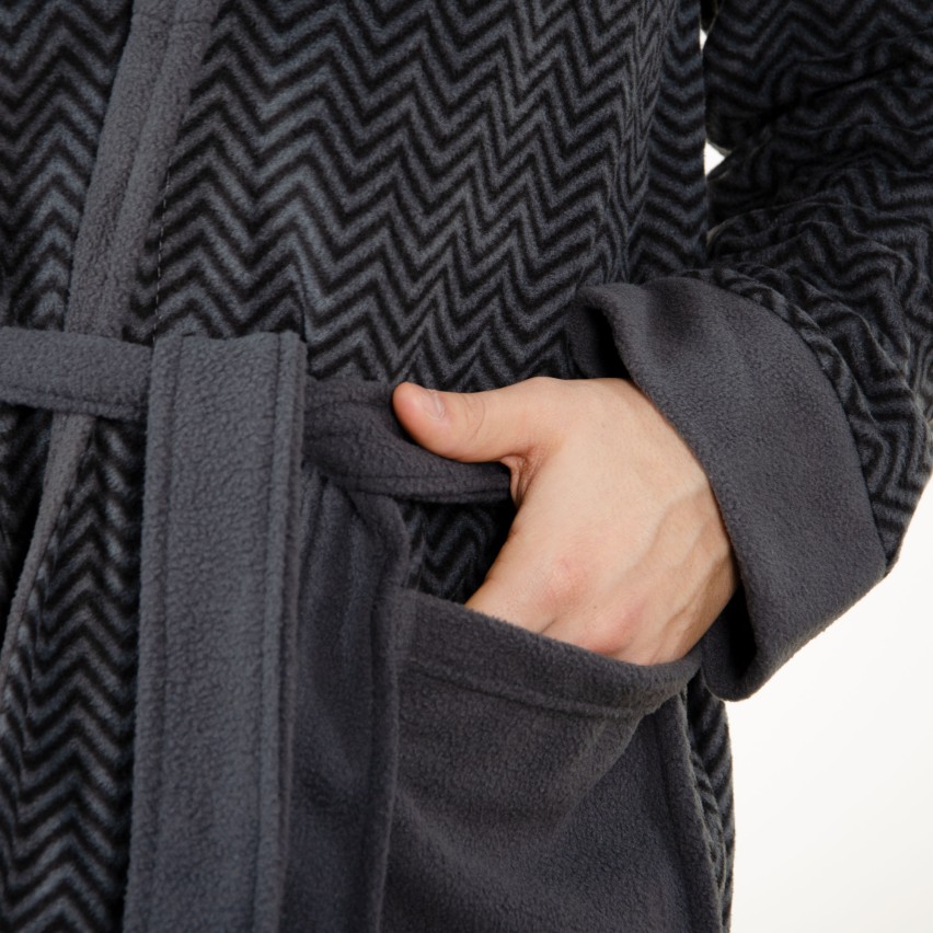 Vestaglia corta uomo invernale Cippi 4873 micro pile grigio piombo