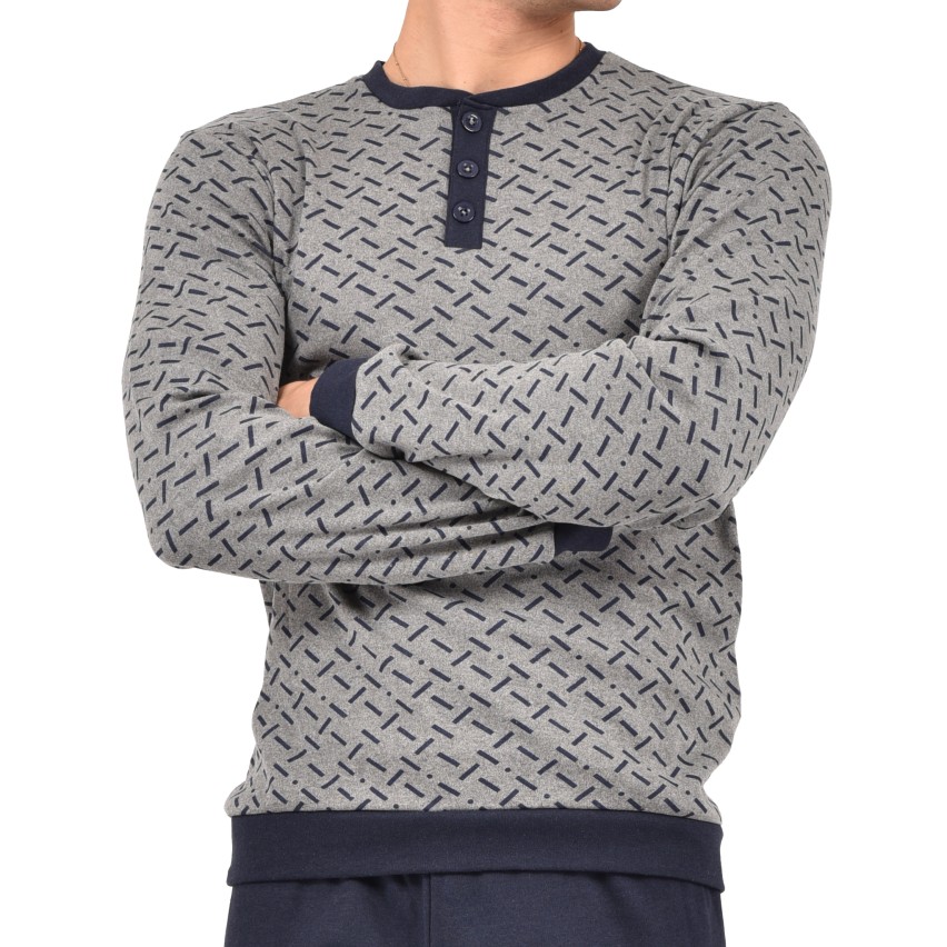 Pigiama uomo in caldo cotone Ambro U8002.23