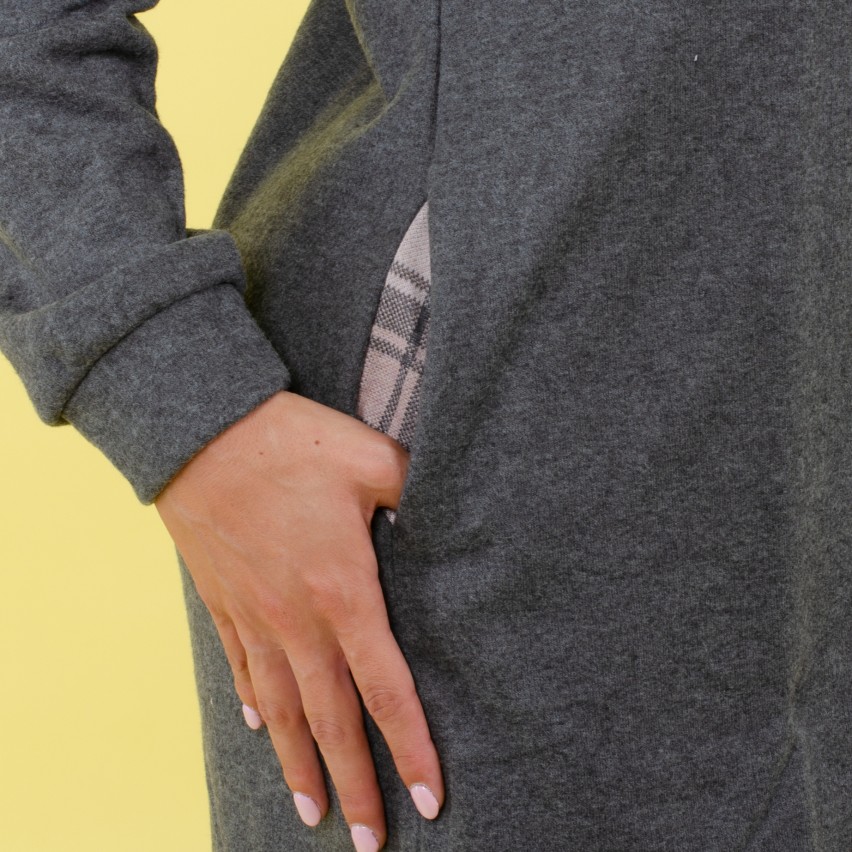 Vestaglia donna invernale in punto milano Biancaluna 25042 grigio