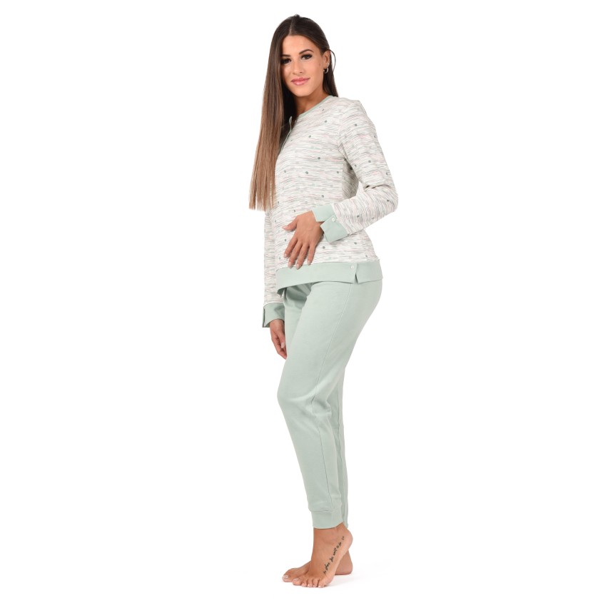 Pigiama donna in caldo cotone Cippi fantasia 2277