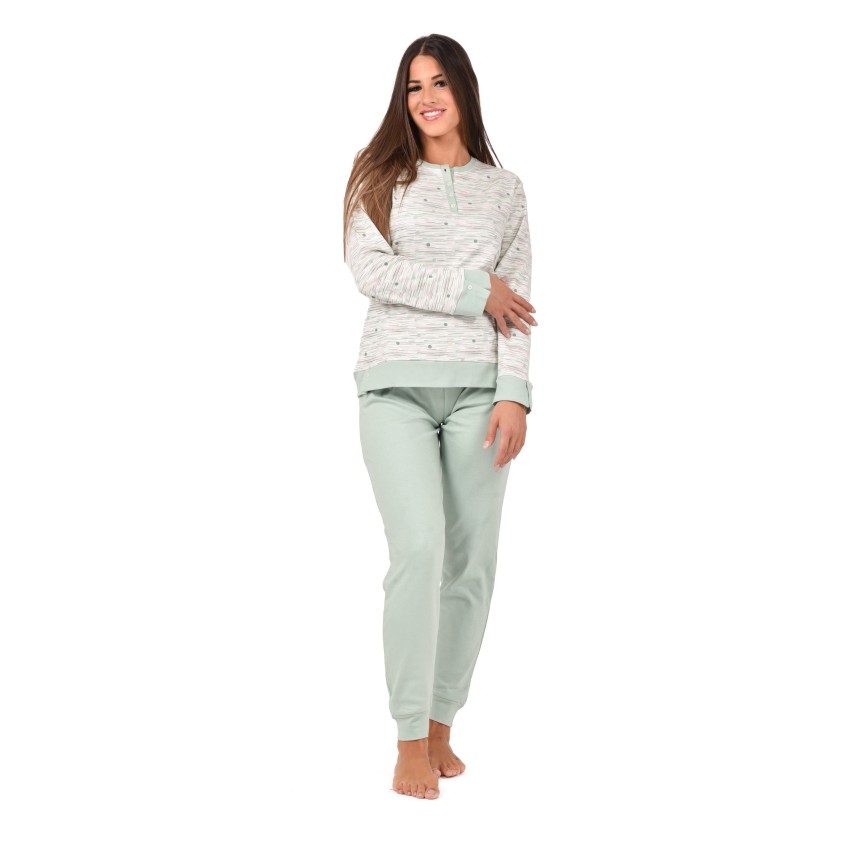 Pigiama donna in caldo cotone Cippi fantasia 2277