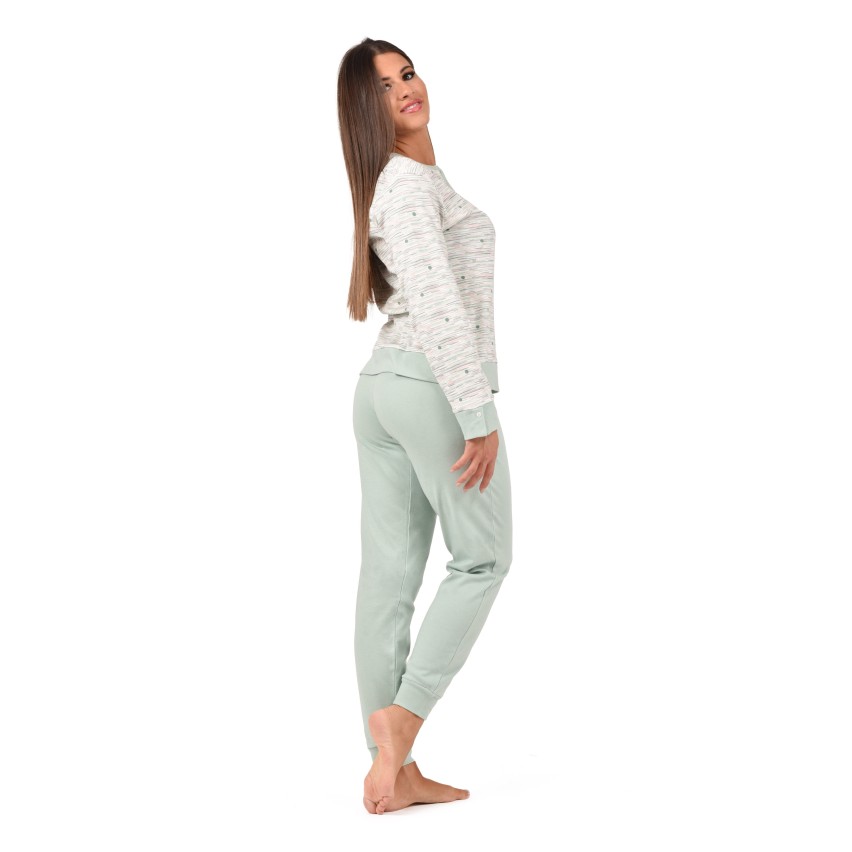 Pigiama donna in caldo cotone Cippi fantasia 2277