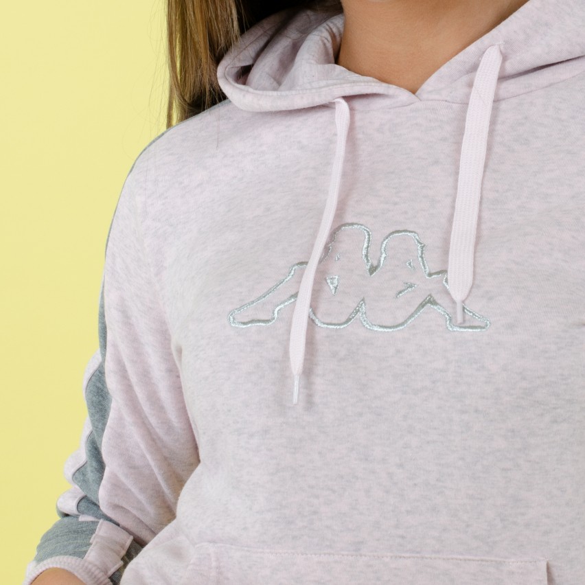 Tuta donna felpata sportiva Kappa KWW22253 rosa