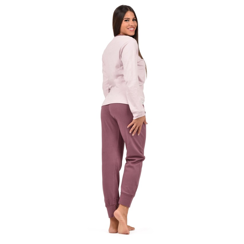 Pigiama donna serafino caldo cotone Infiore ELG1660