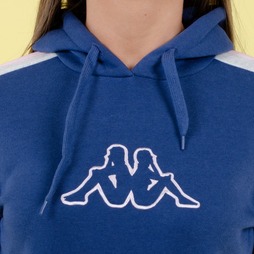 Tuta donna felpata sportiva Kappa KWW22253 bluette