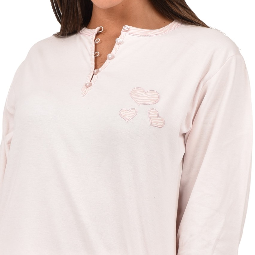 Pigiama donna zebrato cuori Irge IR 1909