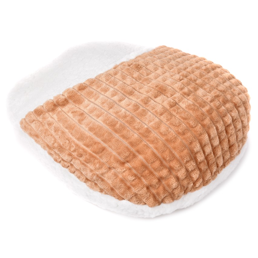 Cuscino pantofolona scaldapiedi CAMMELLO Preziosa 0017 caldo morbido-Unica