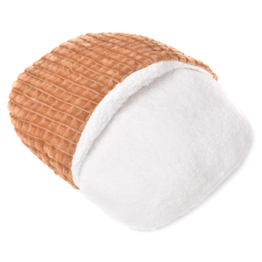 Cuscino pantofolona scaldapiedi CAMMELLO Preziosa 0017 caldo morbido-Unica