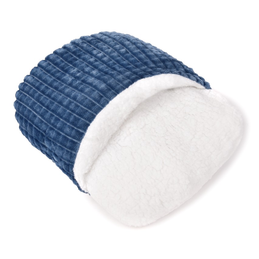 Cuscino pantofolona scaldapiedi AZZURRO Preziosa 0017 caldo morbido-Unica