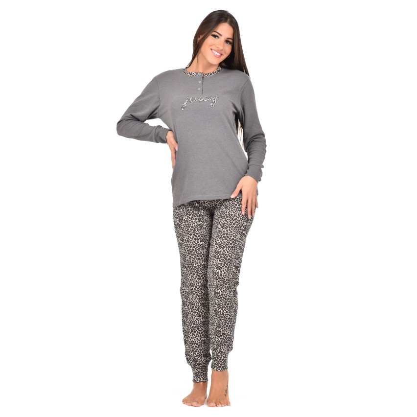 Pigiama donna serafino caldo cotone karelpiù KF5047