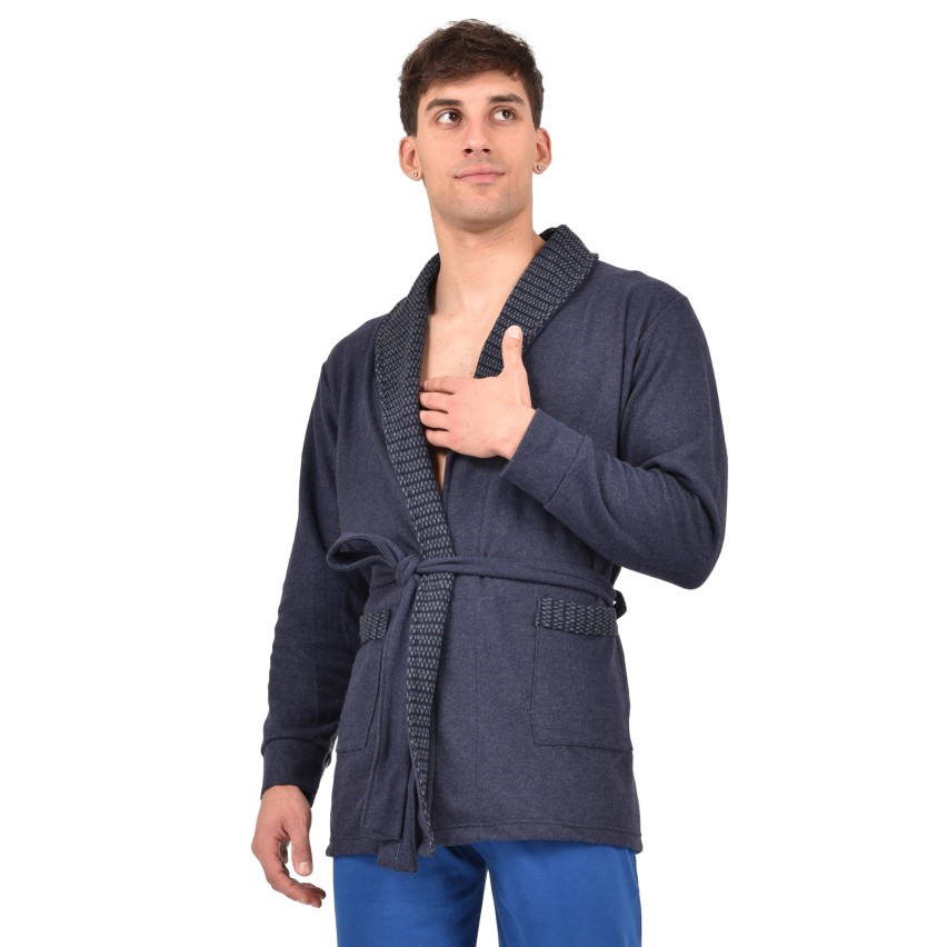 Vestaglia uomo in punto milano collo a scialle Karel SE5418