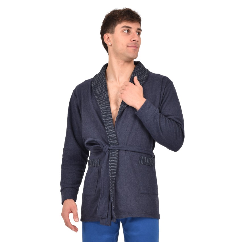 Vestaglia uomo in punto milano collo a scialle Karel SE5418